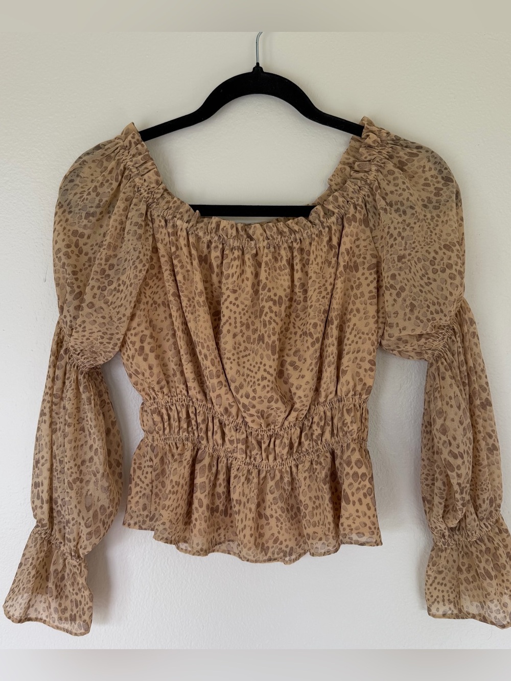 WAYF Leopard Print Top